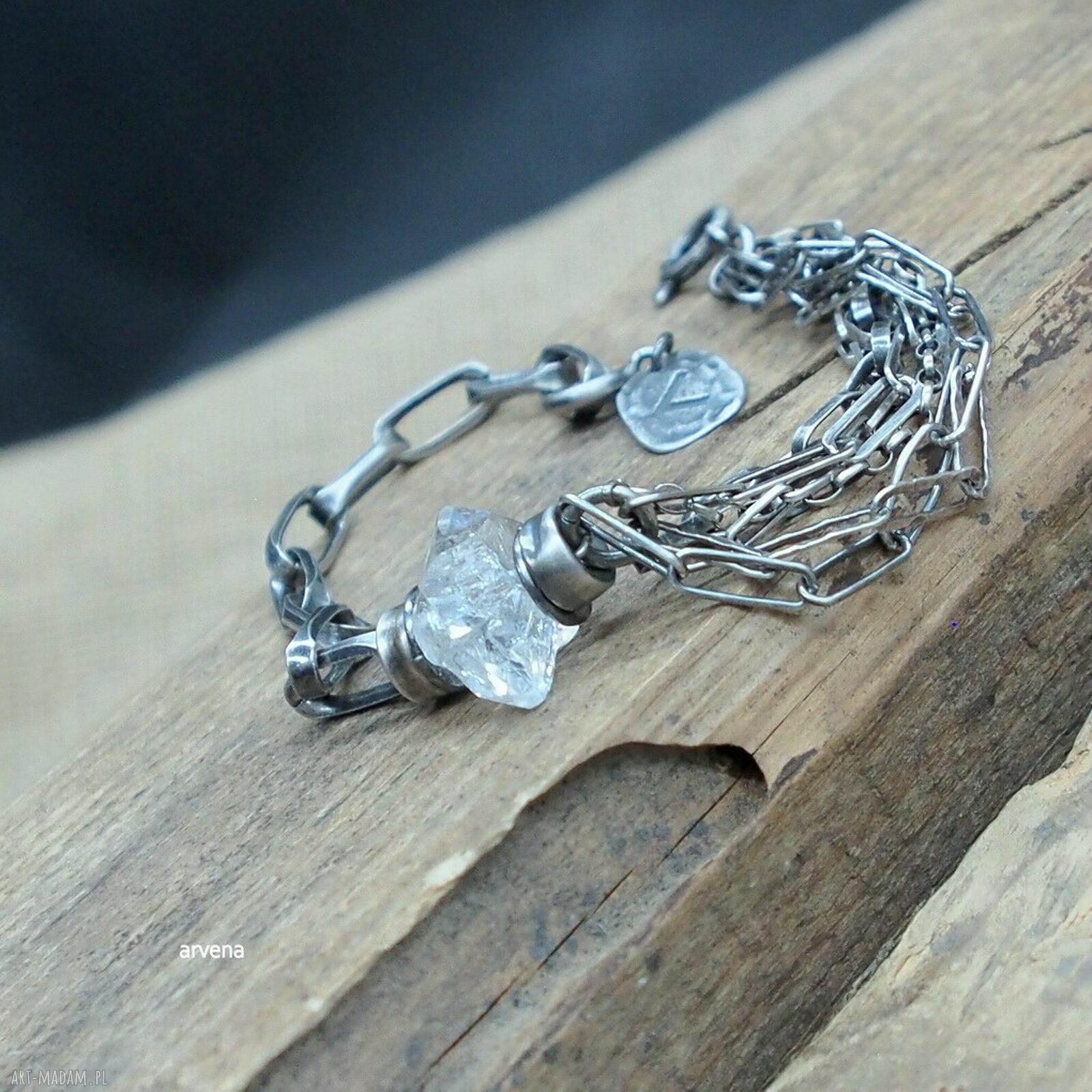 Diament herkimer - bransoletka 06