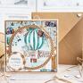 handmade scrapbooking kartki kartka z podróżą w tle. koperta. personalizacja treści