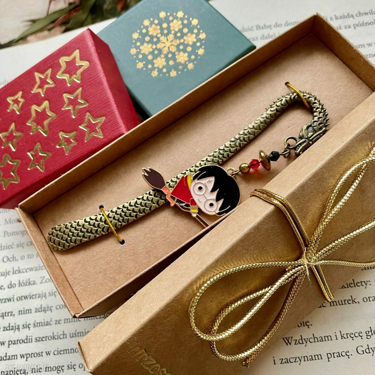 pomysł jaki prezent pod choinkę: Zakładka na Mikołaja kultowy Czarodziej handmade