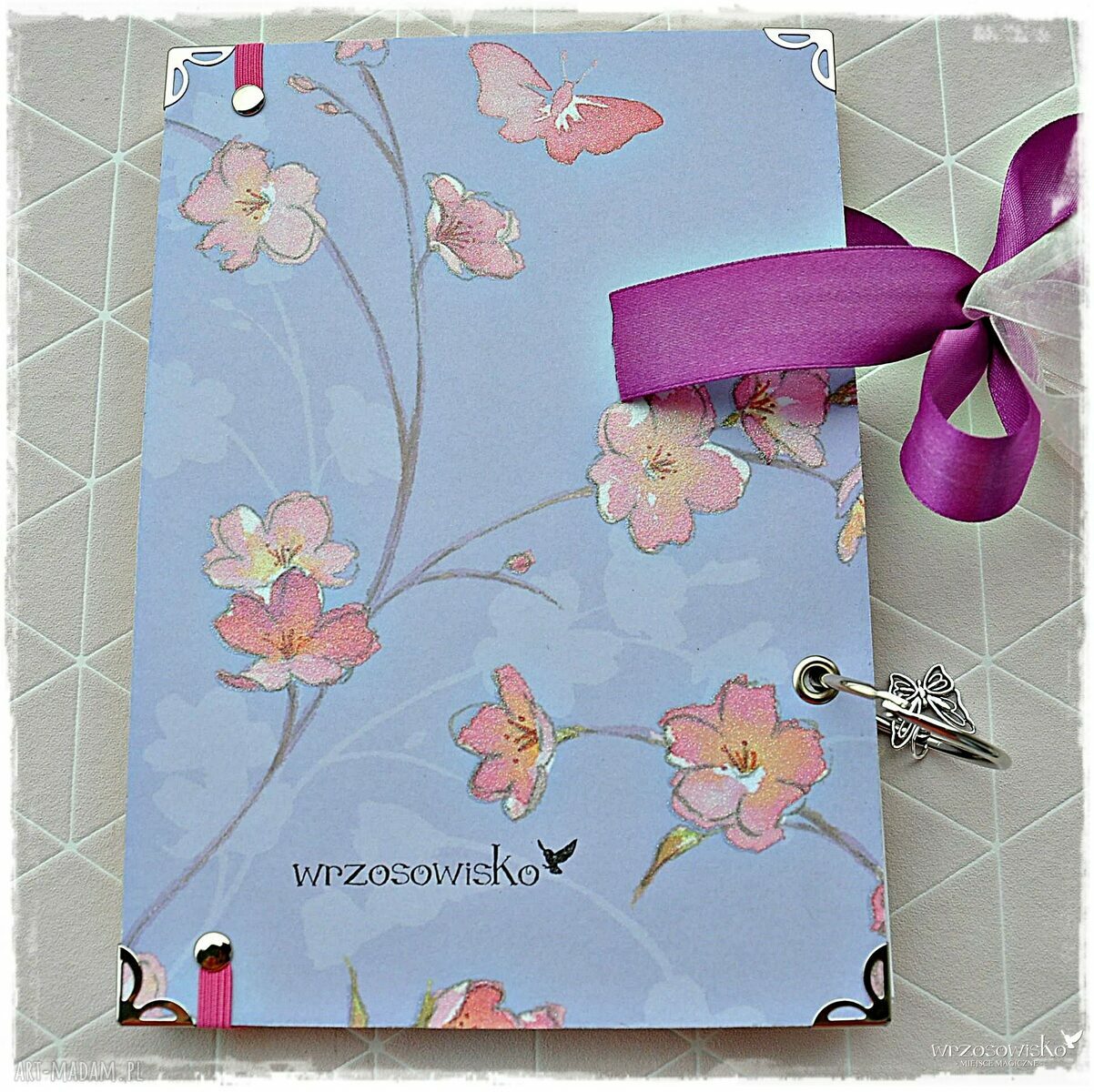 Pamiętnik Niekonczący Się ręcznie robiony notes scrapbooking art Madam.pl
