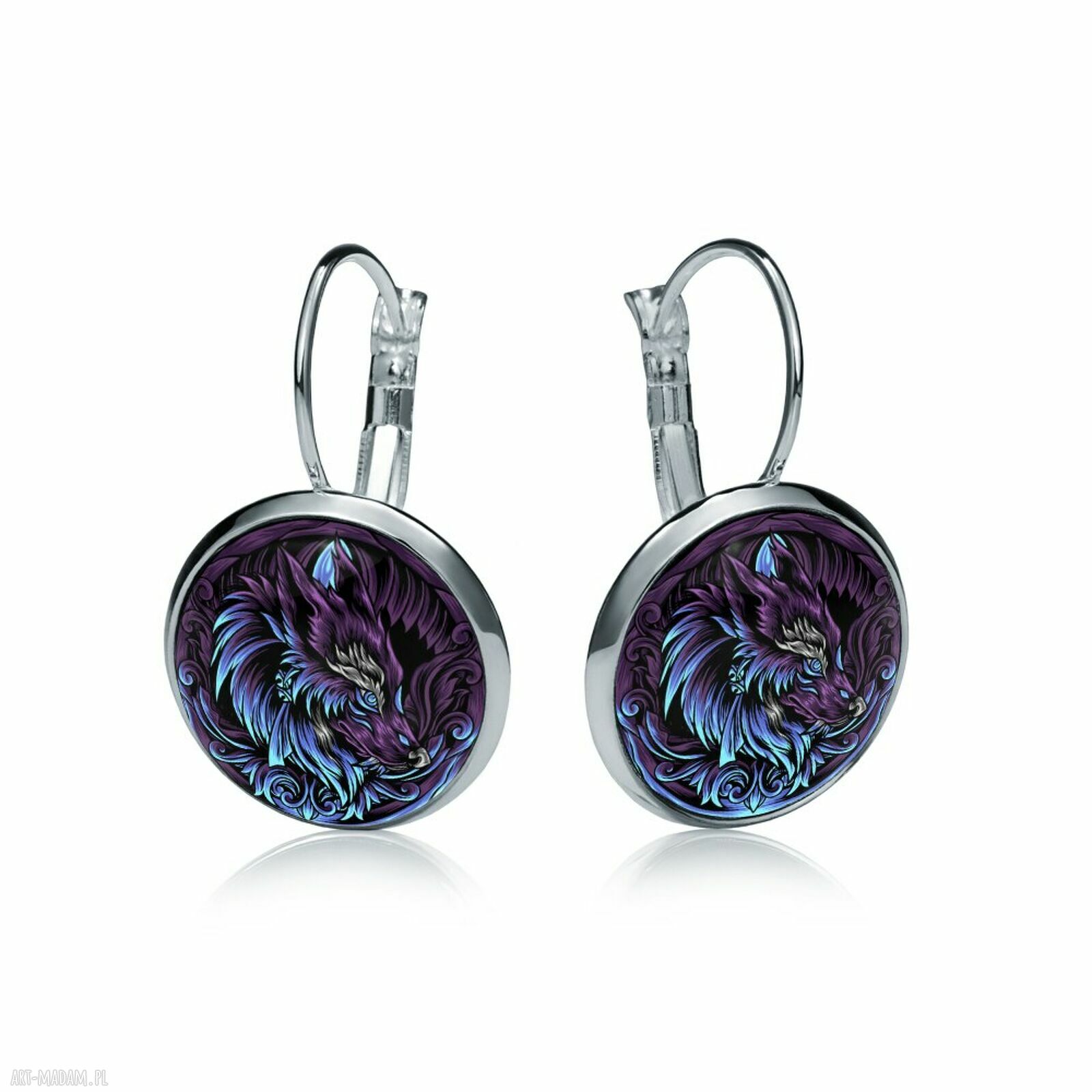 Niebieskie mistyczne kolczyki handmade dla fanki fantasy - art-Madam.pl