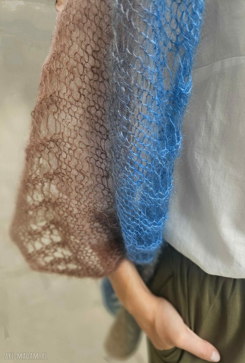 Chusta Mgła moher I jedwab HandMade