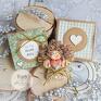 hand made scrapbooking kartki anioł z intencją. kartka oraz pudełeczko. personalizowana treść