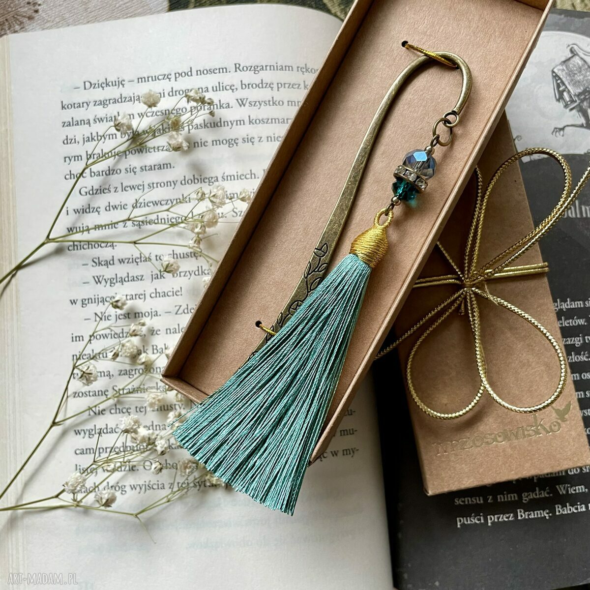 Zakładka do książki z chwostem szałwia HandMade
