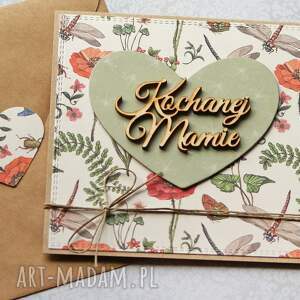 dla mamy kartka handmade nature kaktusia