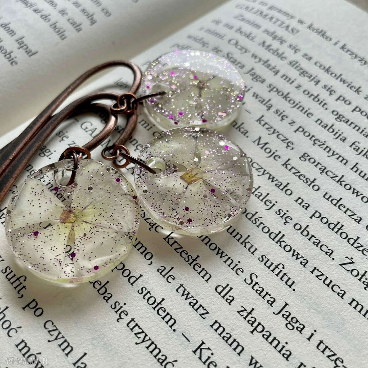 Zakładka z prawdziwym kwiatem FLOKS HandMade