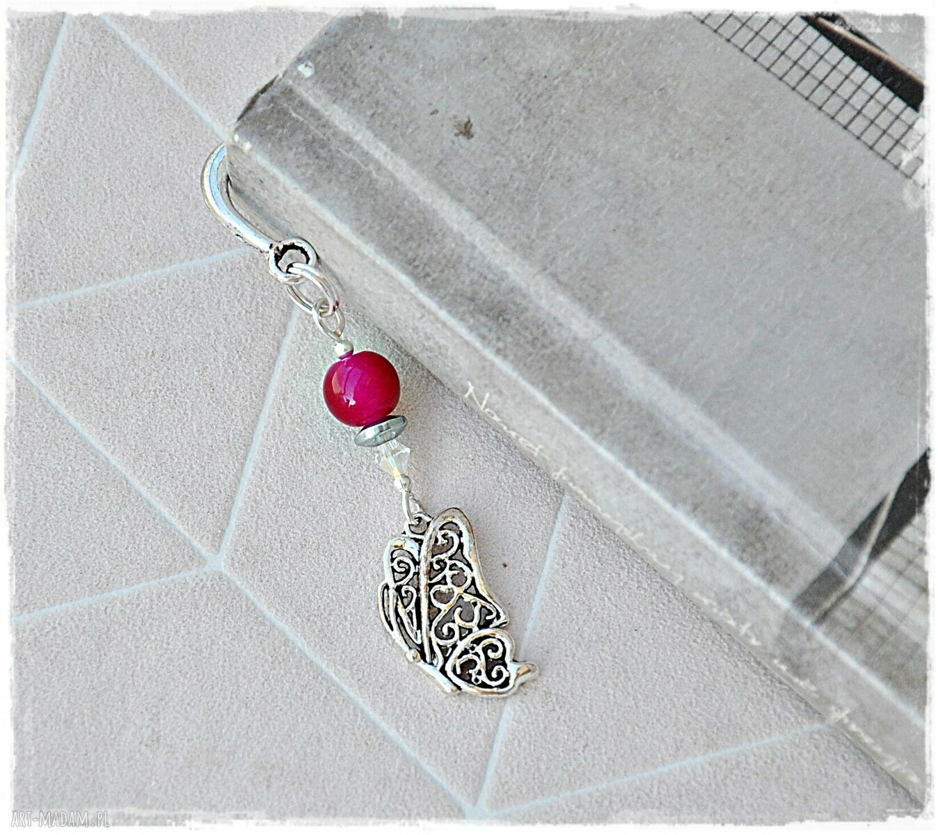 Prezent na Dzień Nauczyciela kartka róże i zakładka motyl handmade