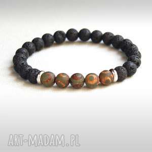 męska bransoletka talizman tibetan agate vi