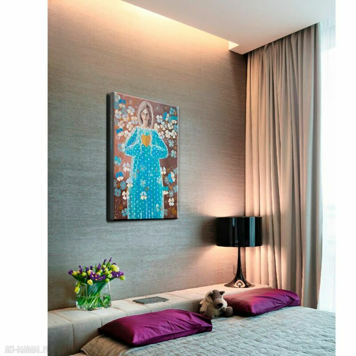 Dłonie są krajobrazem serca. JP II - obraz giclee na płótnie Canvas