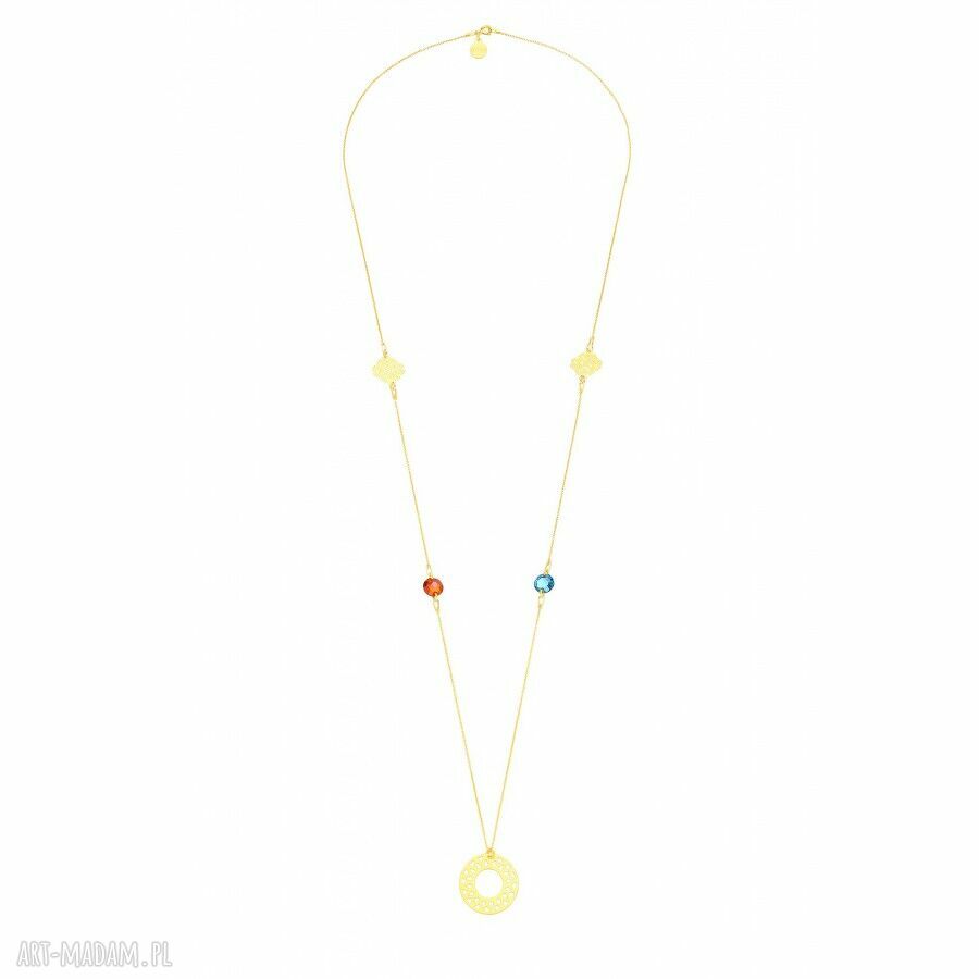 DŁugi naszyjnik arabskimi rozetami krysztaŁami swarovski® crystal
