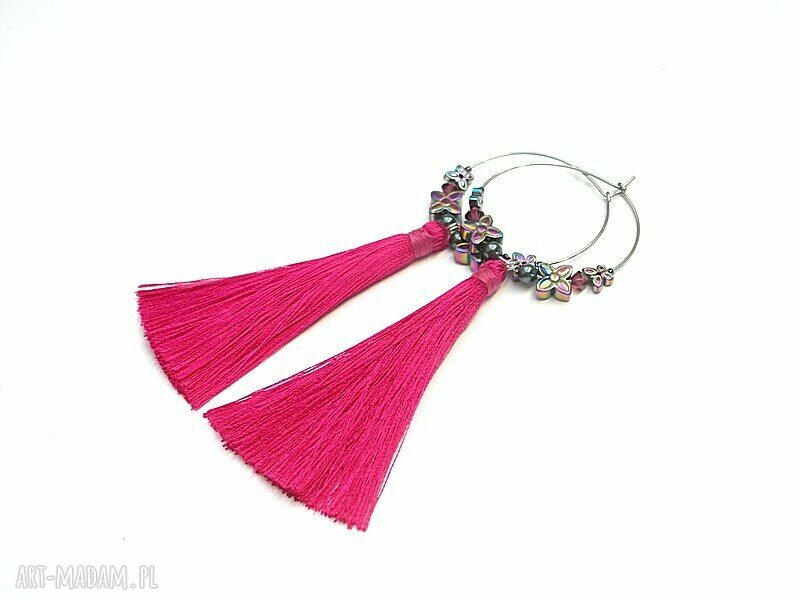 Alloys Collection Boho - długie kolczyki koła ze stali szlachetnej Swarovski
