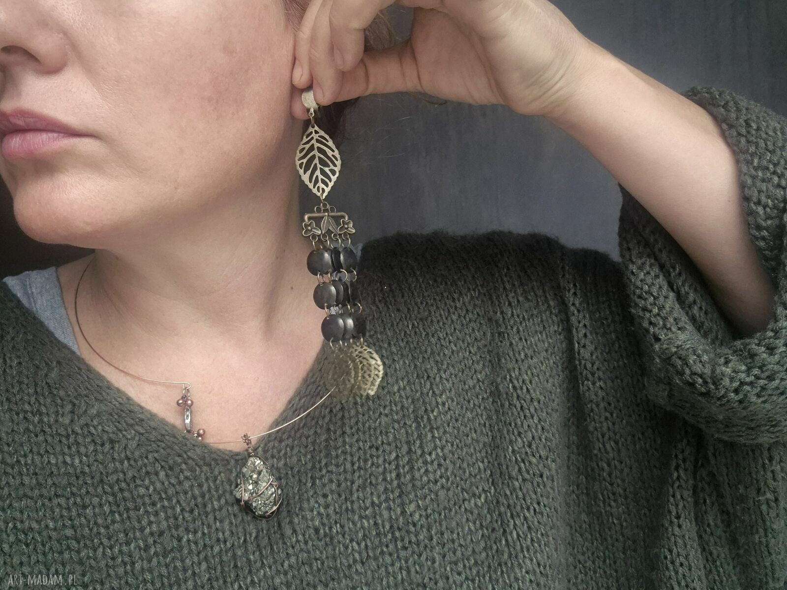 Klipsy Boho Box X1 - długie, lekkie i wiszące (Ruda Klara)