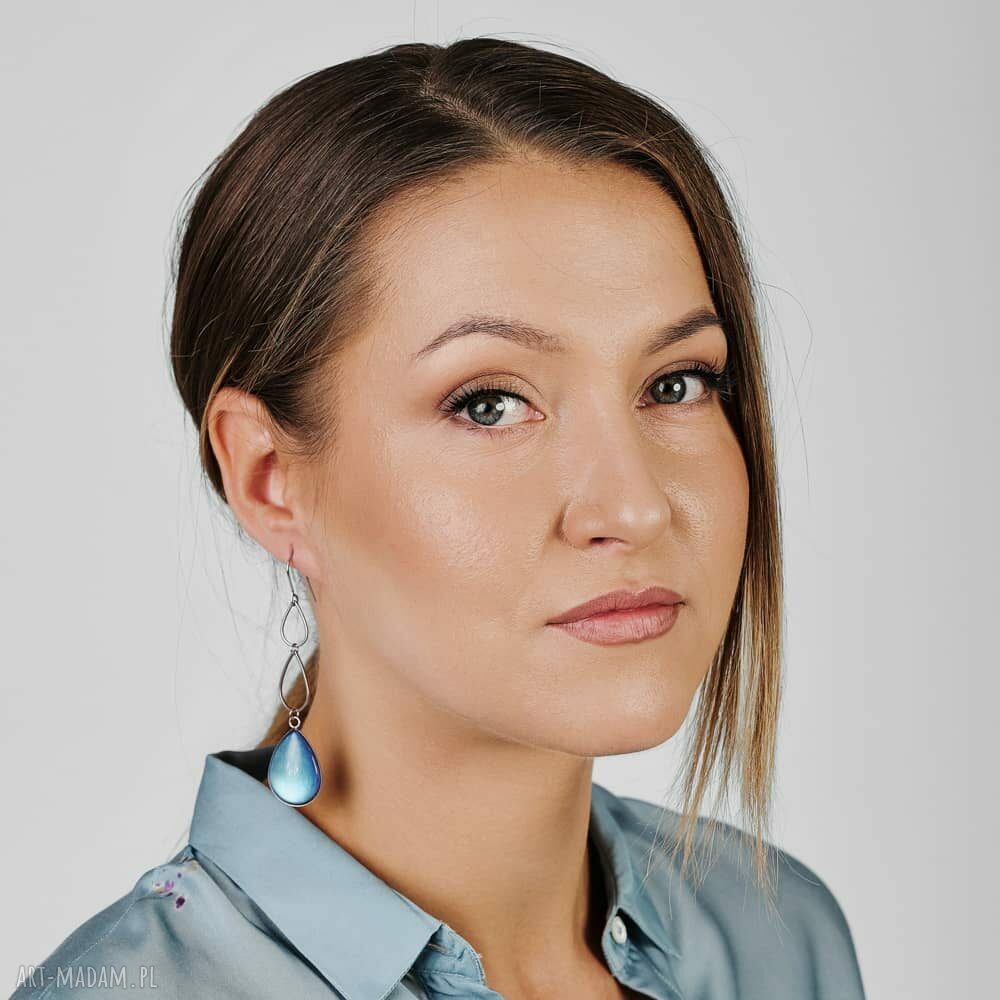 Kolczyki krople Ebru E48/79 - długie, błyszczące i gotowe na Sylwestra