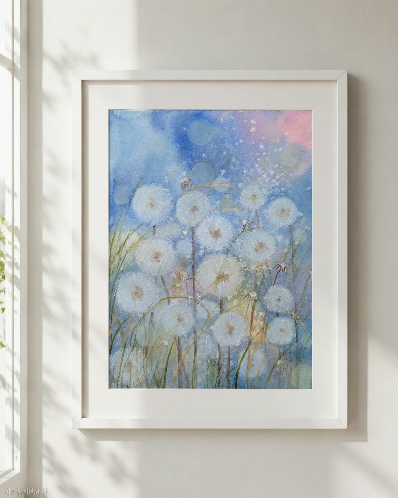 Dmuchawce - oryginalna akwarela 23x31 cm Małgorzata Domańska
