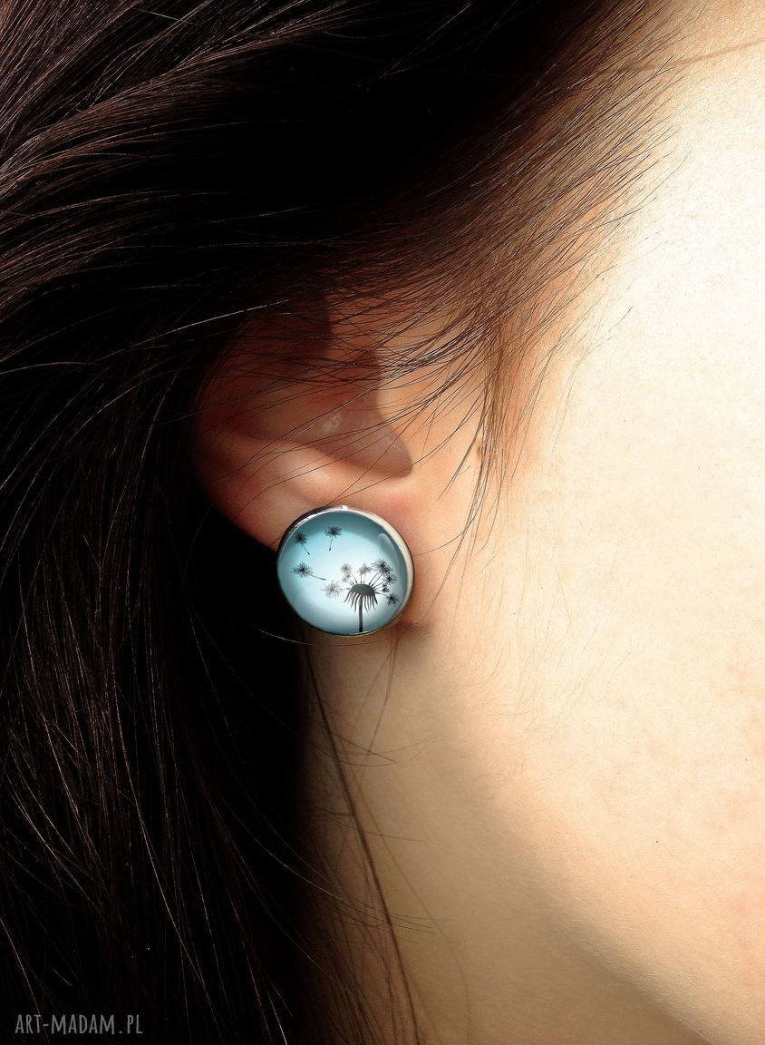 kolczyki: Dmuchawce Kolczyki sztyfty Handmade