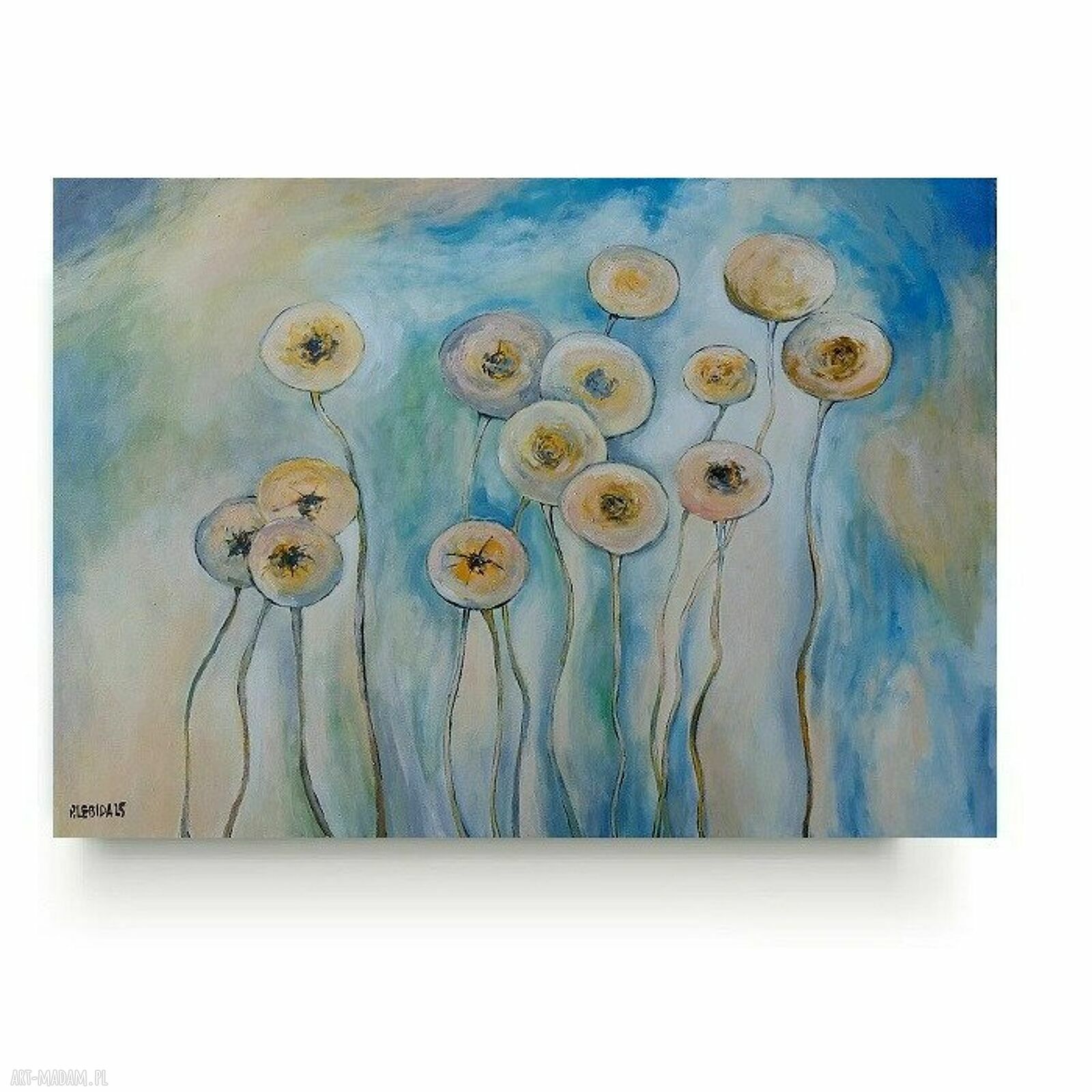Dmuchawce - obraz akrylowy 60x85 cm na płótnie