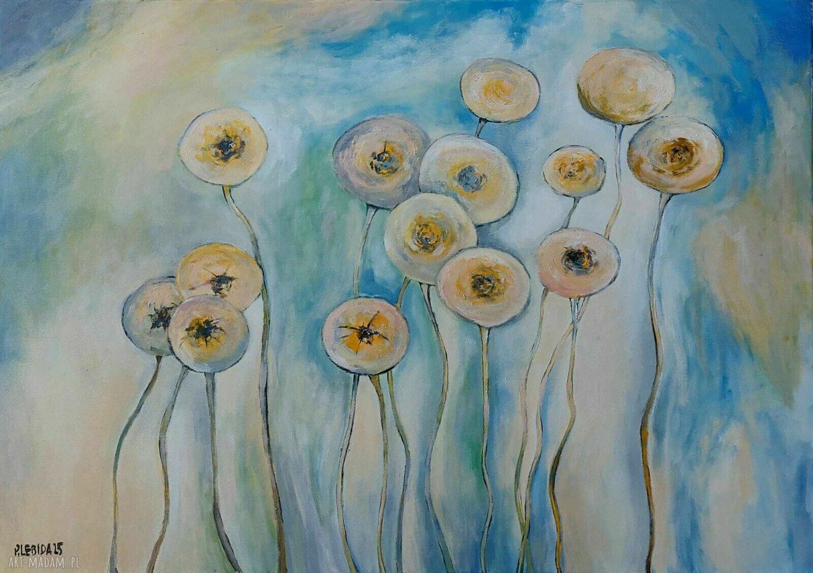 Dmuchawce - obraz akrylowy 60x85 cm na płótnie