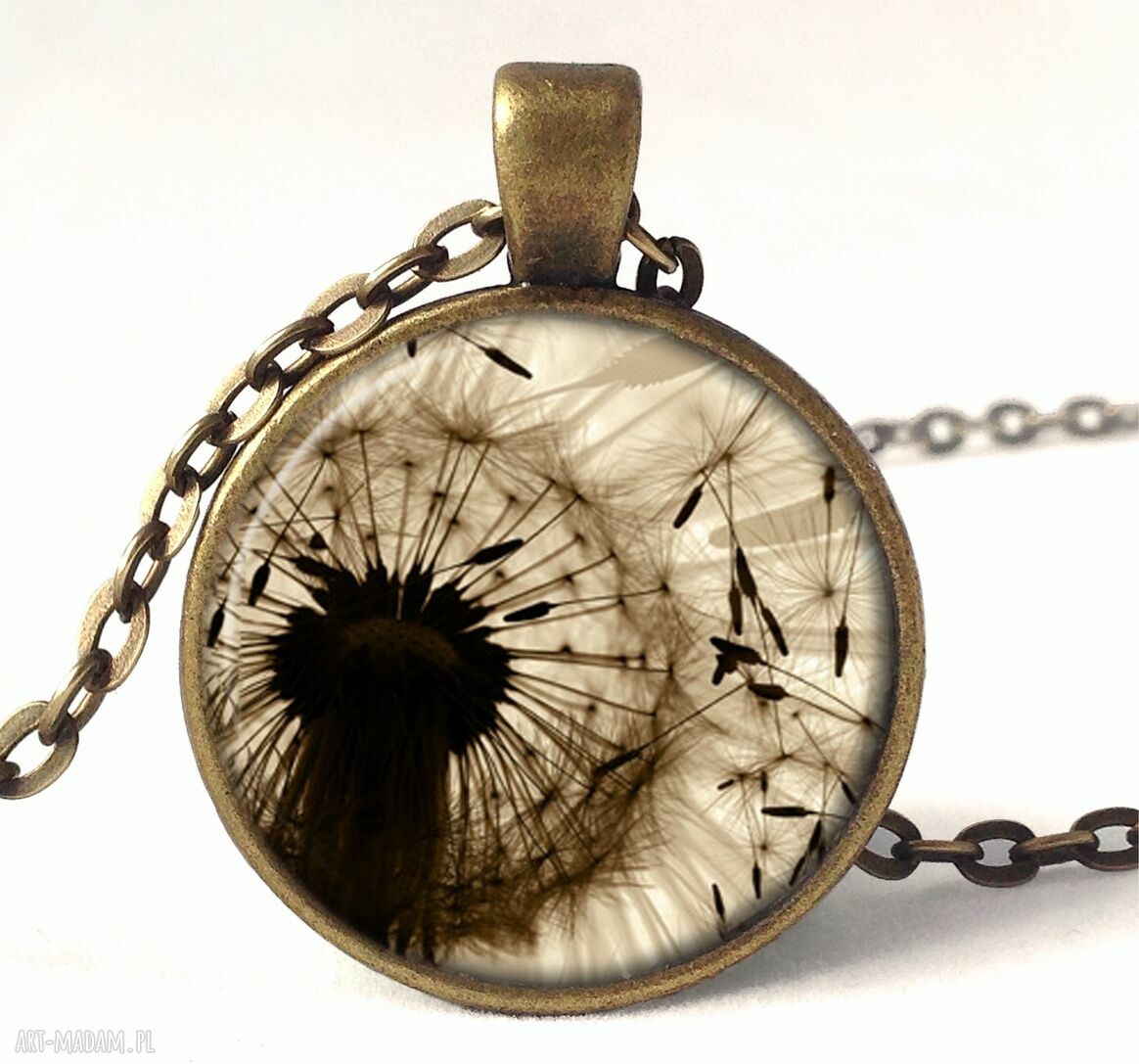 kolczyki: Dmuchawiec małe kolczyki wiszące handmade