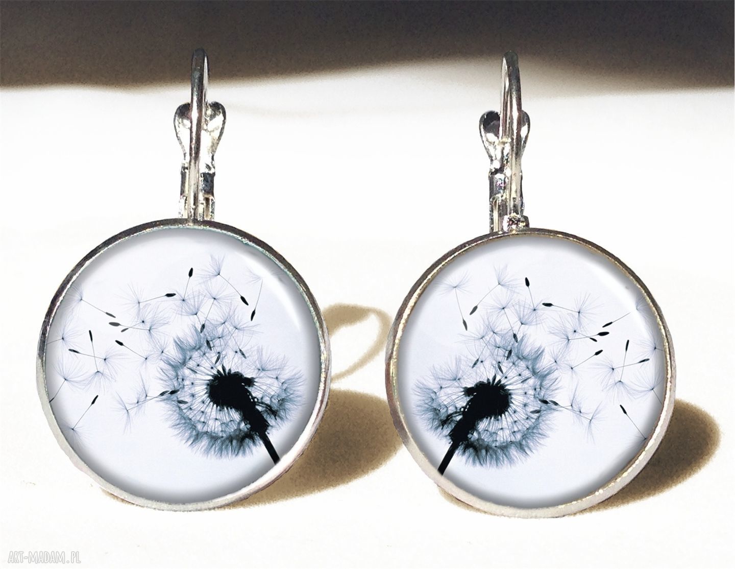 naszyjniki: Dmuchawiec Medalion z łańcuszkiem HandMade