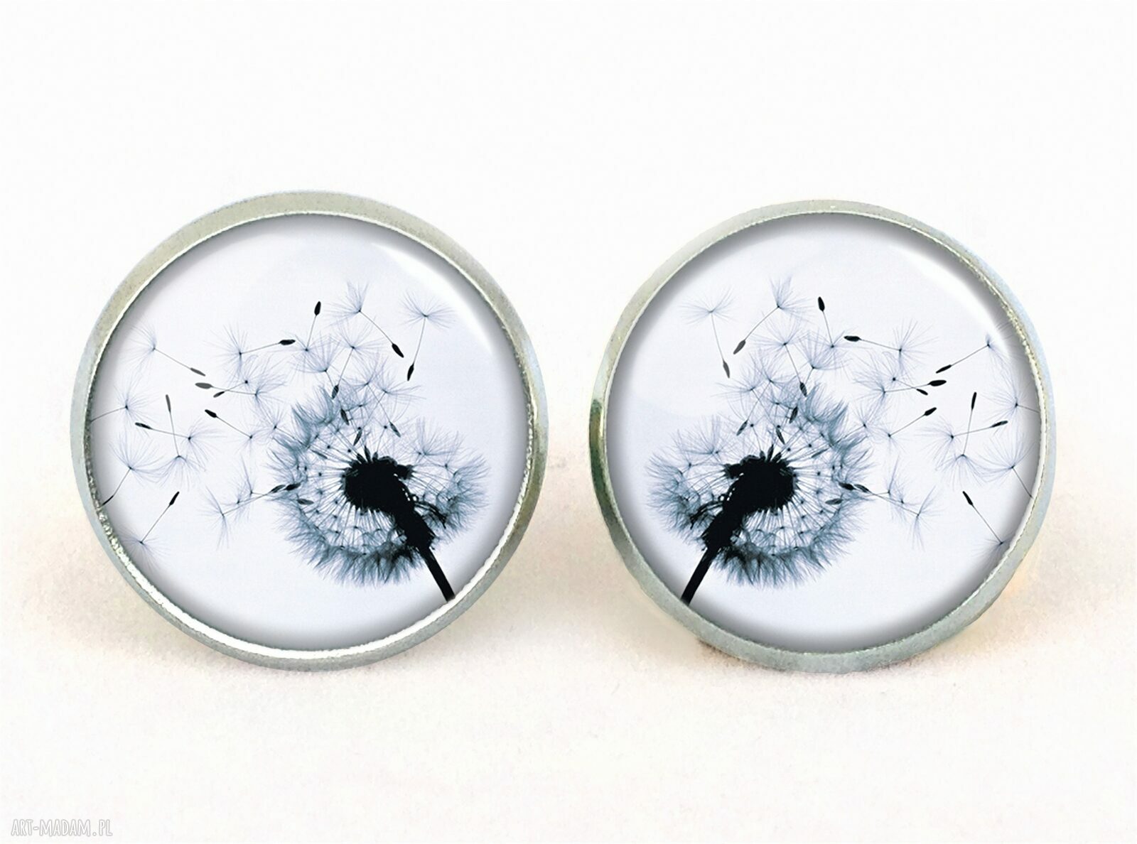 naszyjniki: Dmuchawiec Medalion z łańcuszkiem HandMade