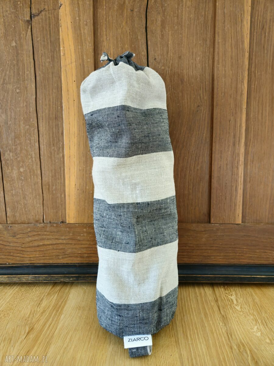 Wałek do jogi ZIARCO - lniany z łuskami gryki 14x60 cm