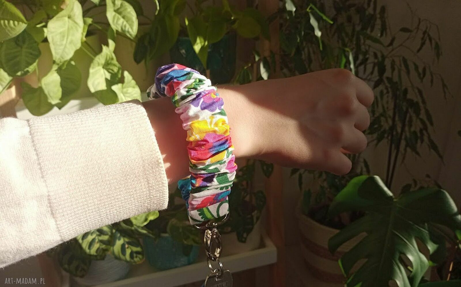 Brelok do kluczy w stylu gumki do włosów Scrunchie