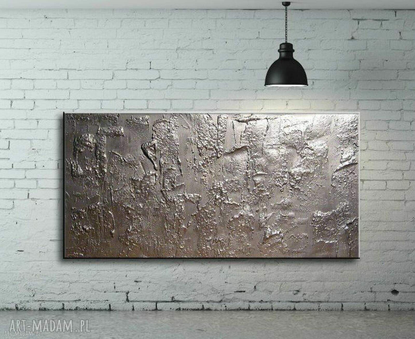 Obrazy do salonu - reliefy ścienne na płótnie wielkoformatowym 80x160 cm