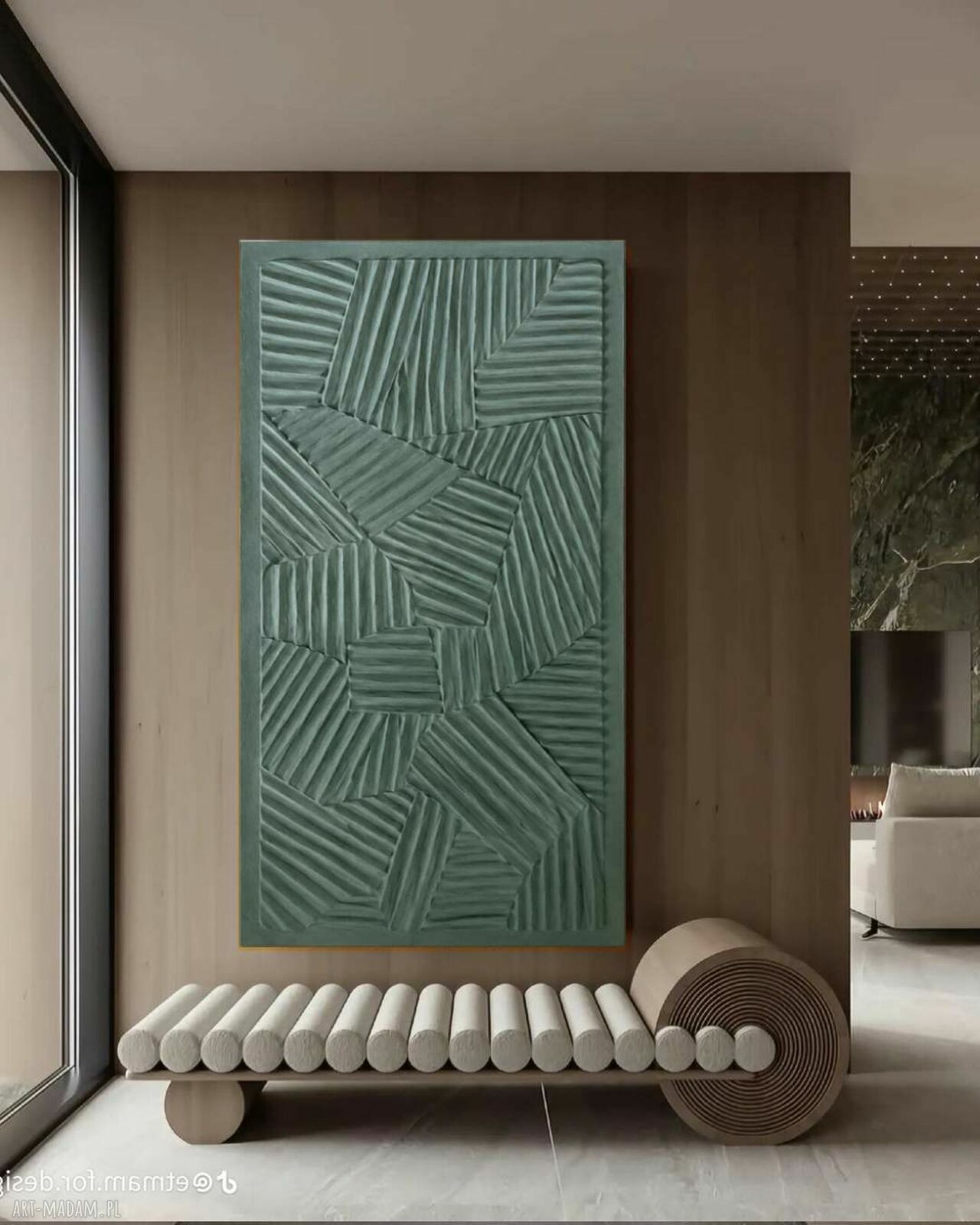 Obraz do salonu - reliefy ścienne na płótnie 80x160 cm