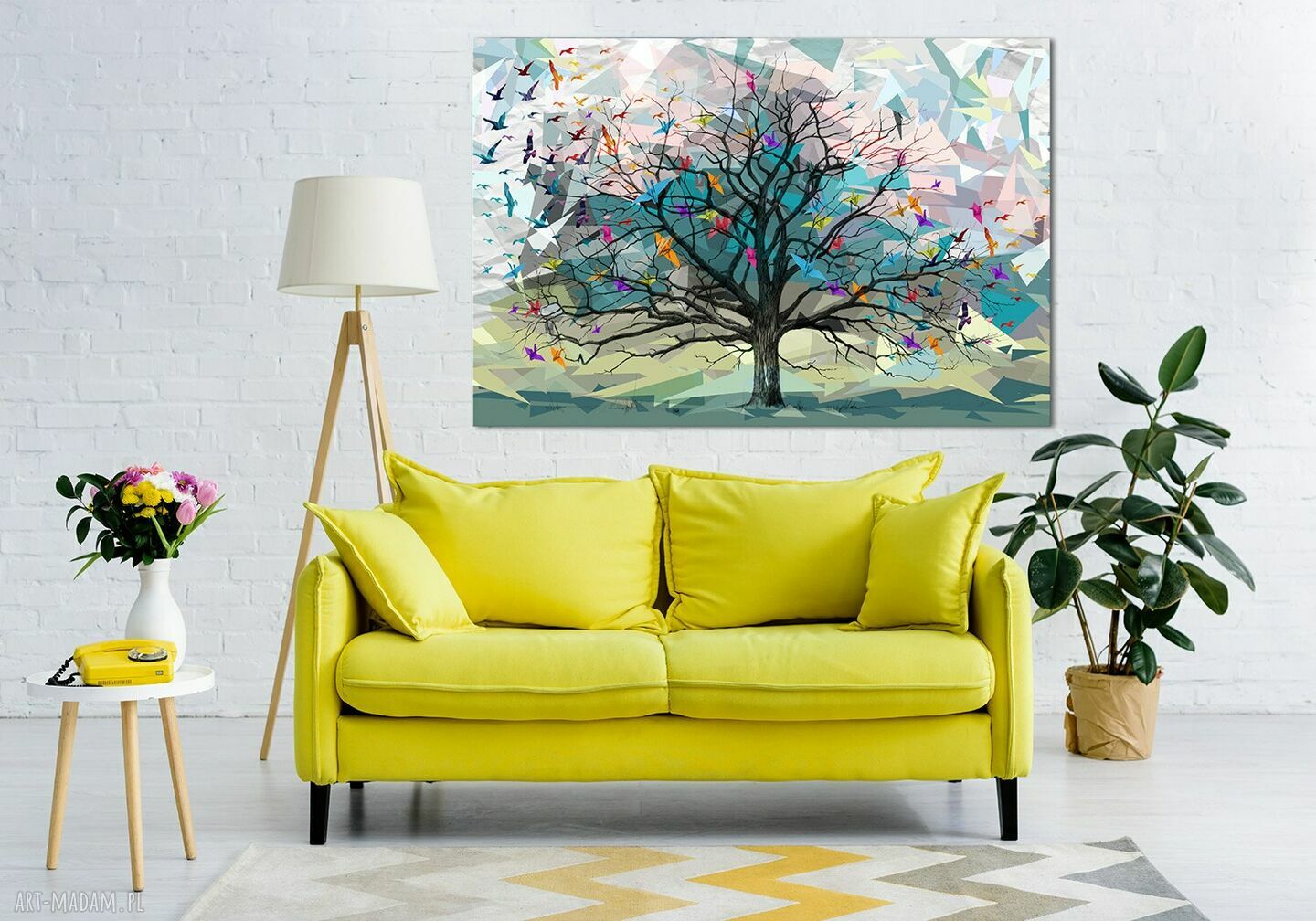 Obraz do salonu Drzewo Życia 120x80 cm na płótnie - kolorowe drzewo życia