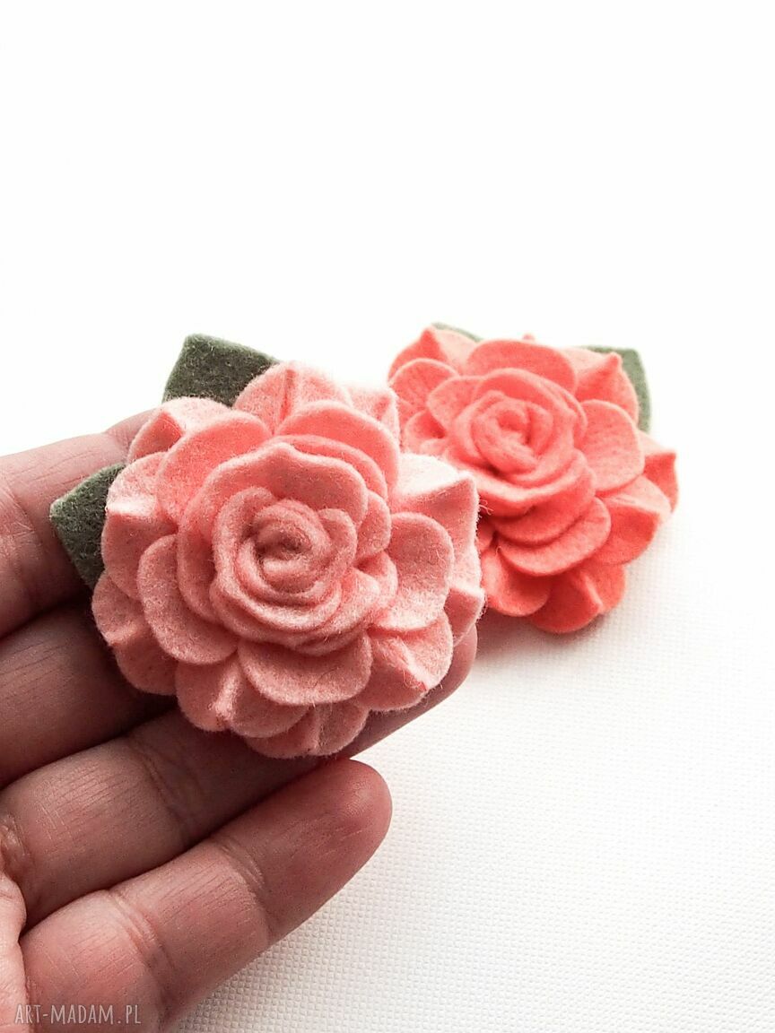Opaska do włosów z kwiatkiem CAMELIA - handmade dla dziewczynki