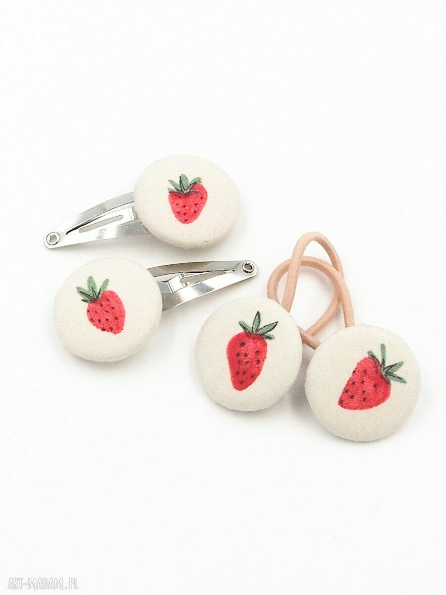 Gumeczki do włosów Truskawki Strawberry - zestaw 2 szt.