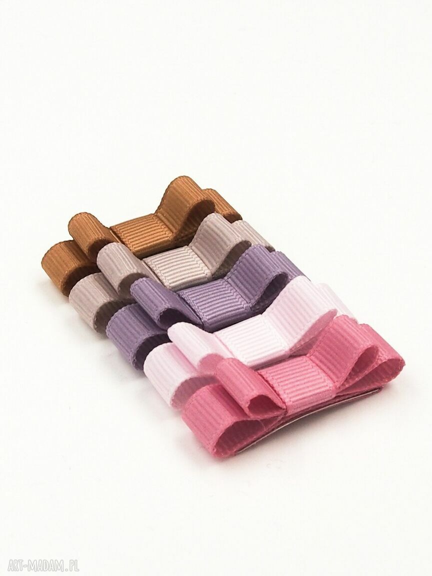 Spinki do włosów Mini Basic Bow - zestaw 5 szt. na pierwsze fryzurki
