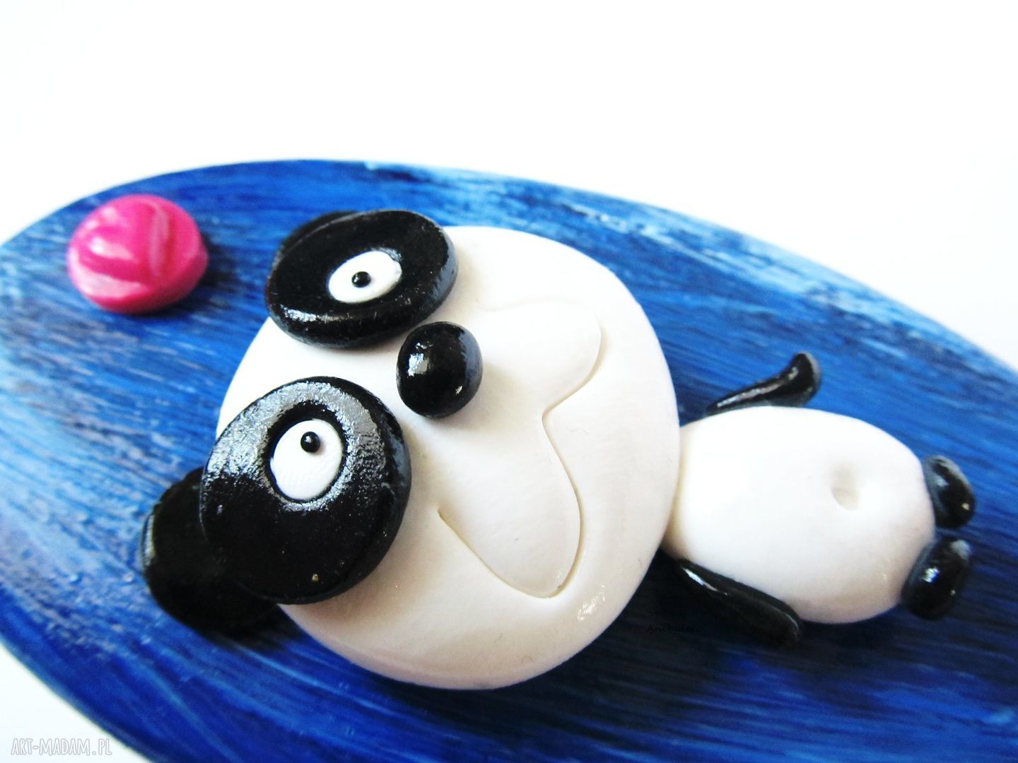 Szczotka do włosów Panda - ręcznie wykonana ozdoba do codziennej pielęgnacji