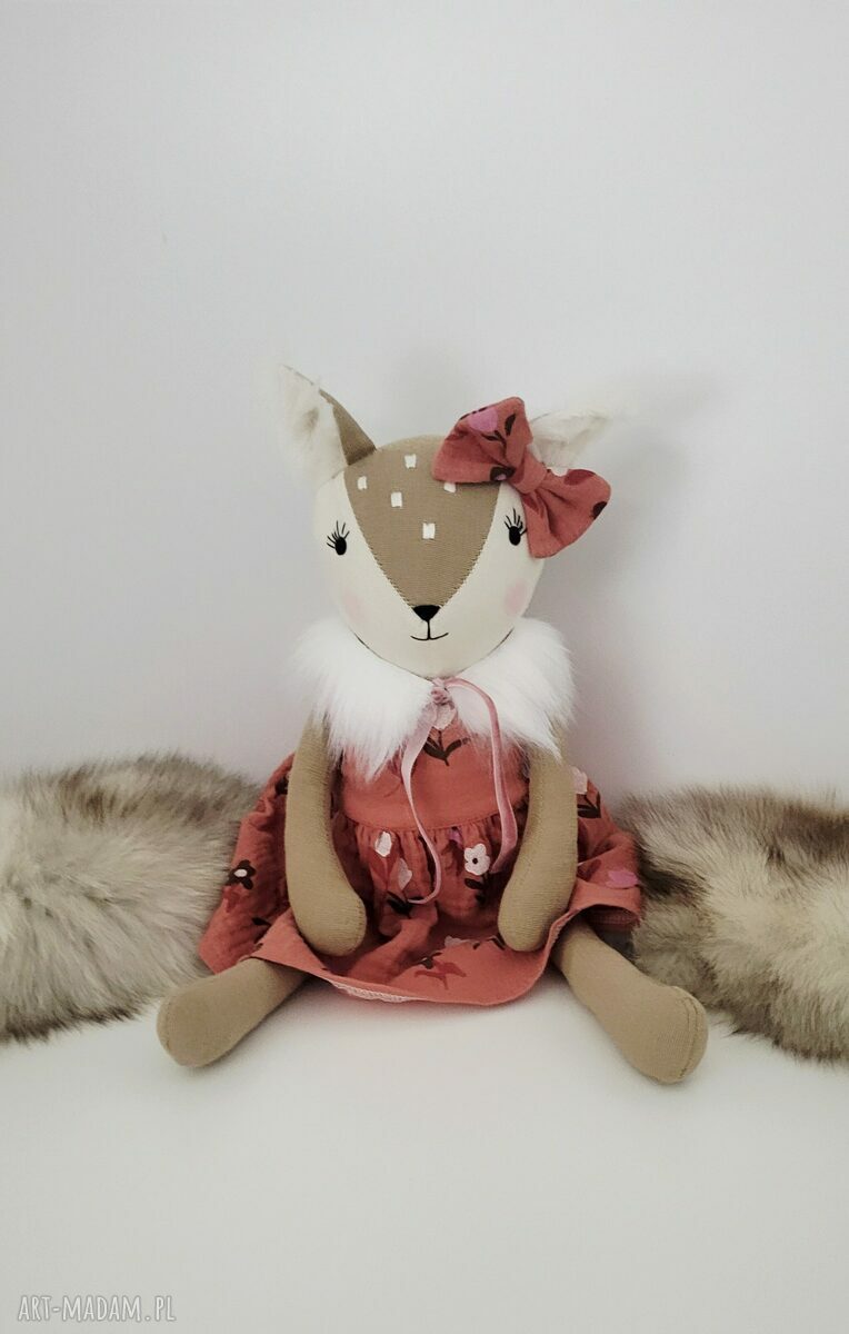 Sarenka do zabawy i przytulania - ręcznie szyta maskotka 46 cm z personalizacją