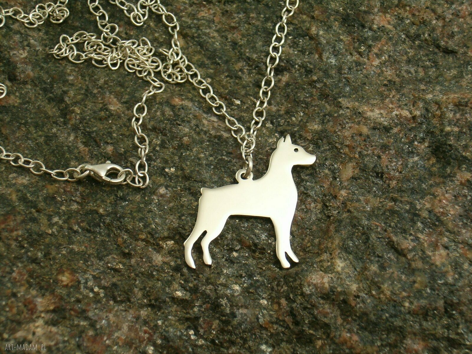 Doberman srebro 925 - naszyjnik z psem handmade