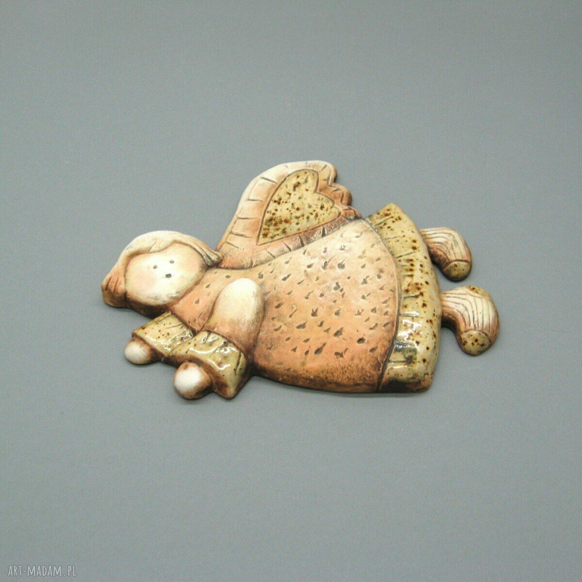 Aniołek Dobrej Nowiny II - ceramika handmade na ścianę
