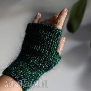 the wool art rękawiczki emerald - zielone rękawiczki