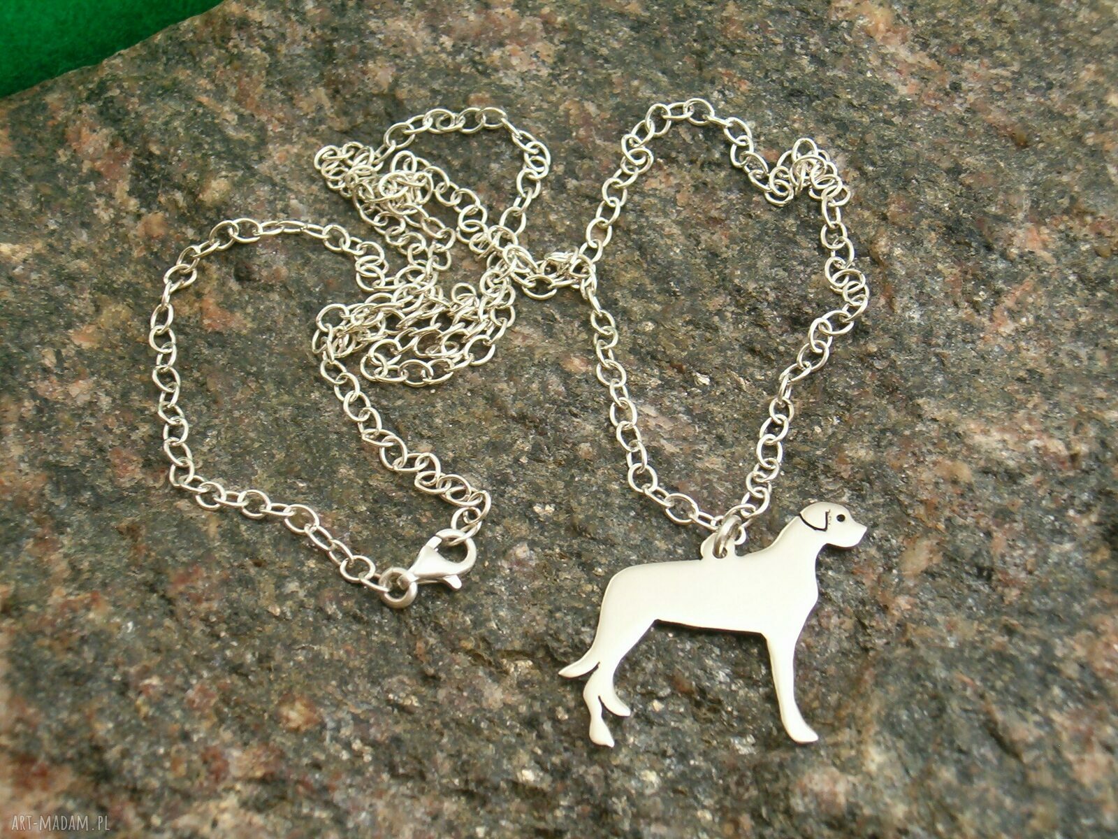 Naszyjnik Dog Niemiecki ze Srebra 925 - rękodzieło