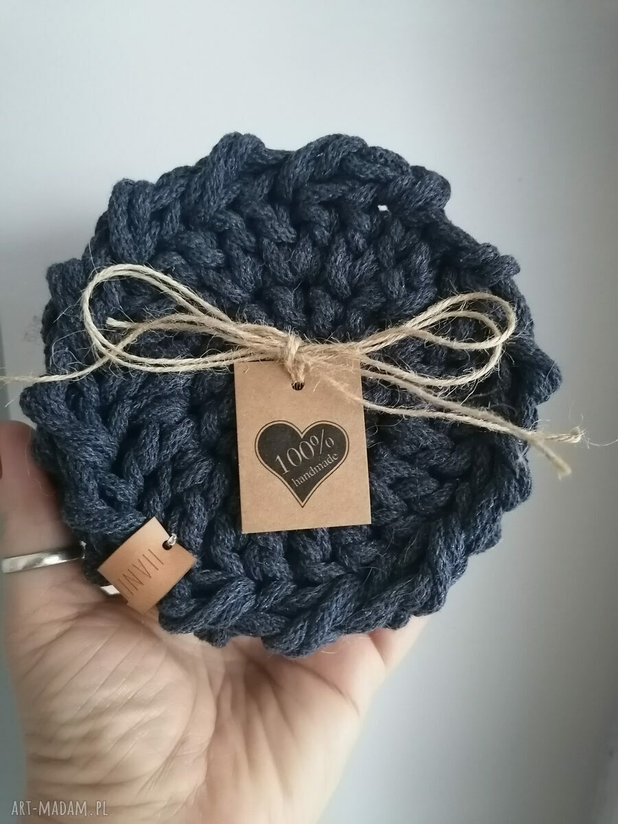 Komplet podkładek pod kubki szt podkładki szydeklowe dom sznurek