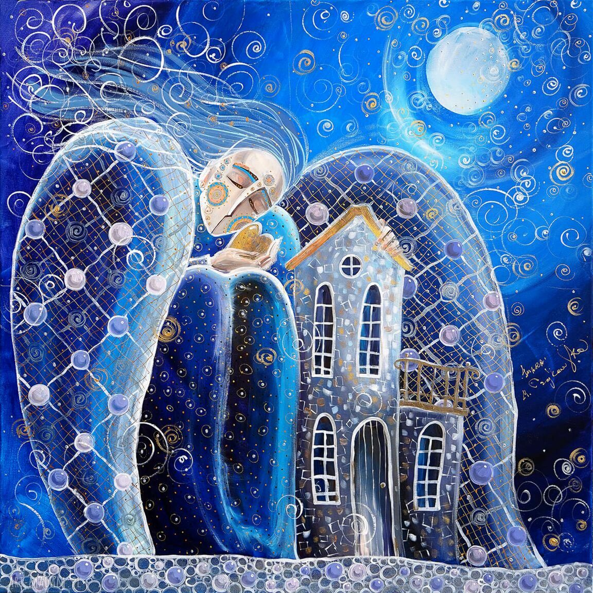 Dom to miejsce gdzie zaczynają się miłość nadzieja marzenia - obraz giclee