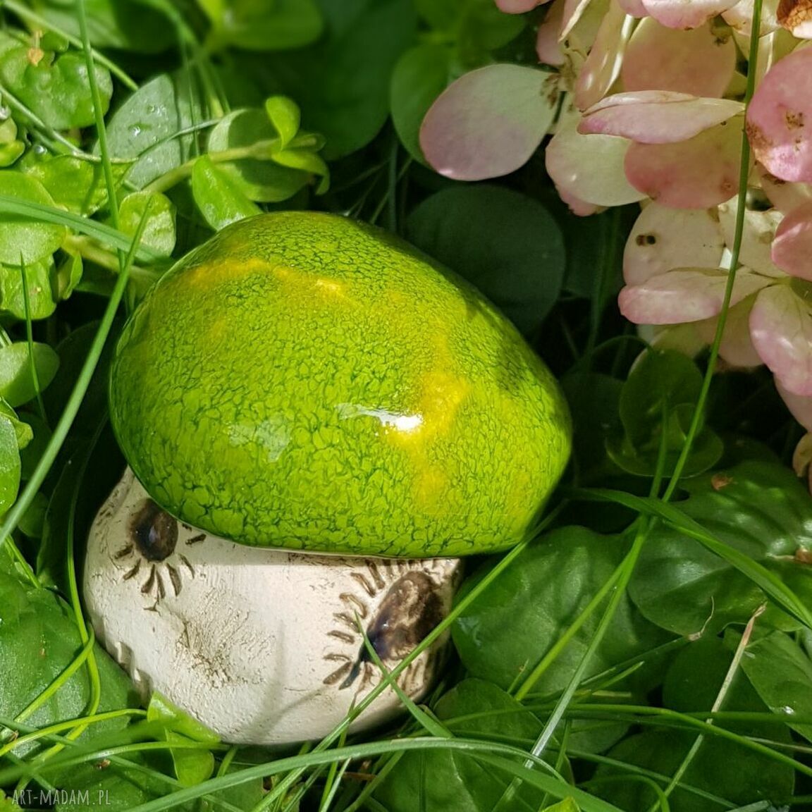 Ceramiczne domki, grzybki - mini domek ceramiczny dla skrzata