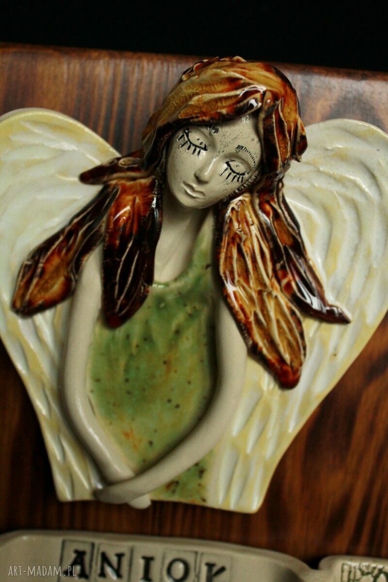 Anioł Domu - ceramiczna dekoracja do zawieszenia