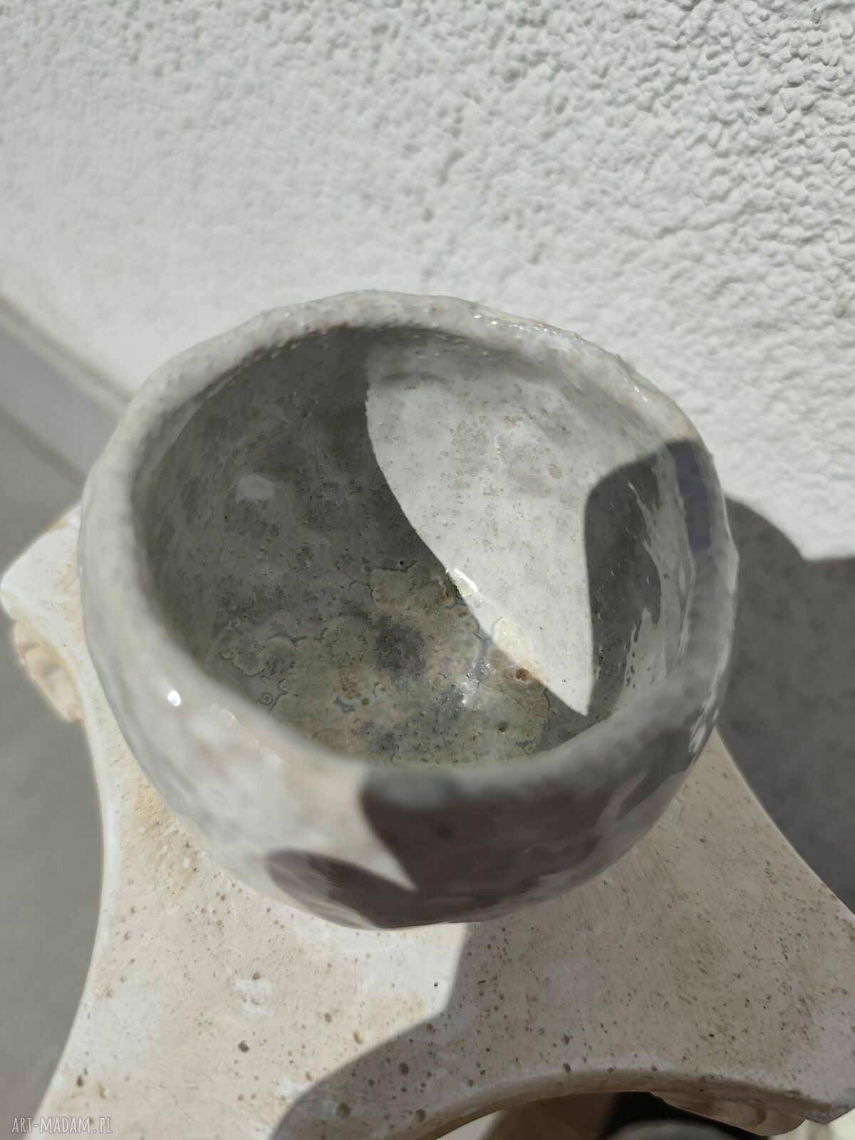 Osłonka ceramiczna do doniczki - ręcznie szkliwiona donica