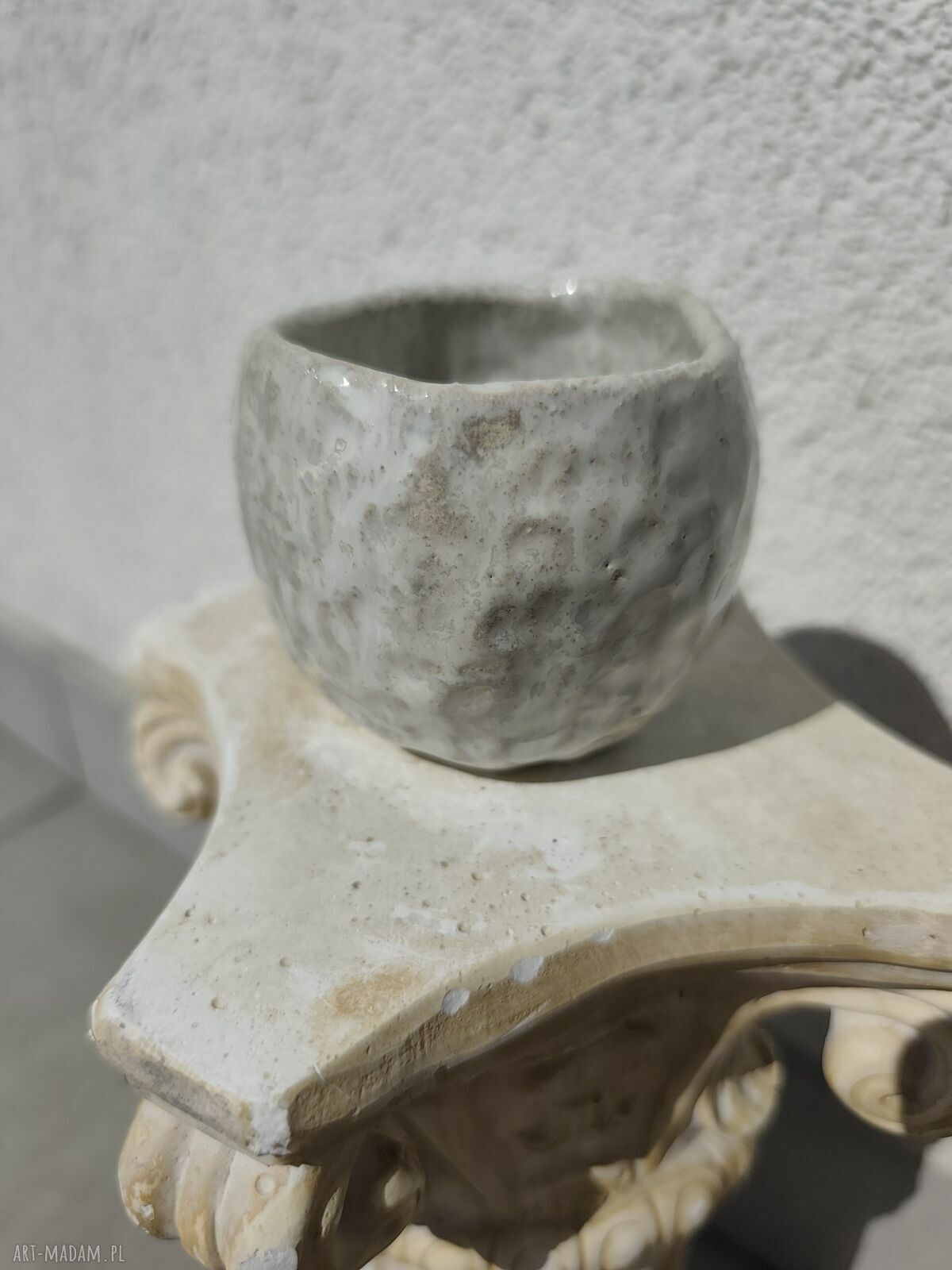 Osłonka ceramiczna do doniczki - ręcznie szkliwiona donica