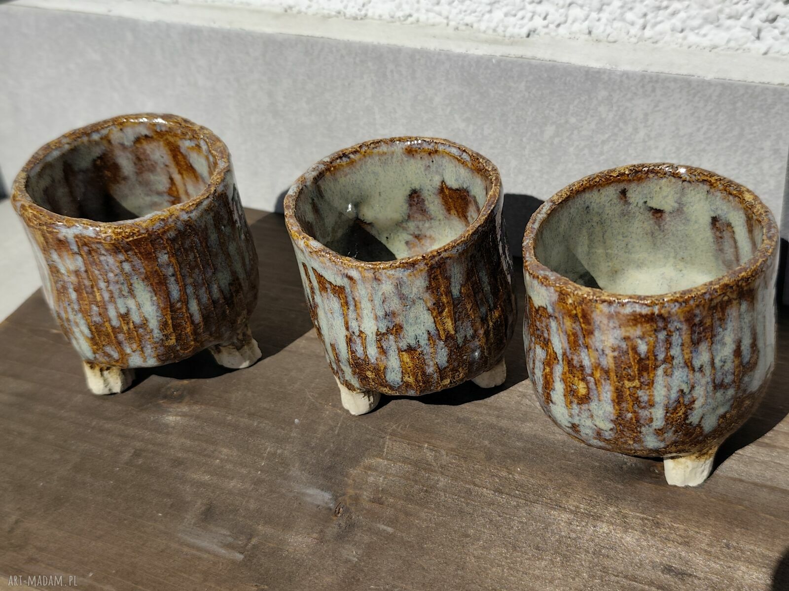 Doniczka - osłonka ceramiczna dla niej - rękodzieło Wolna Chwila