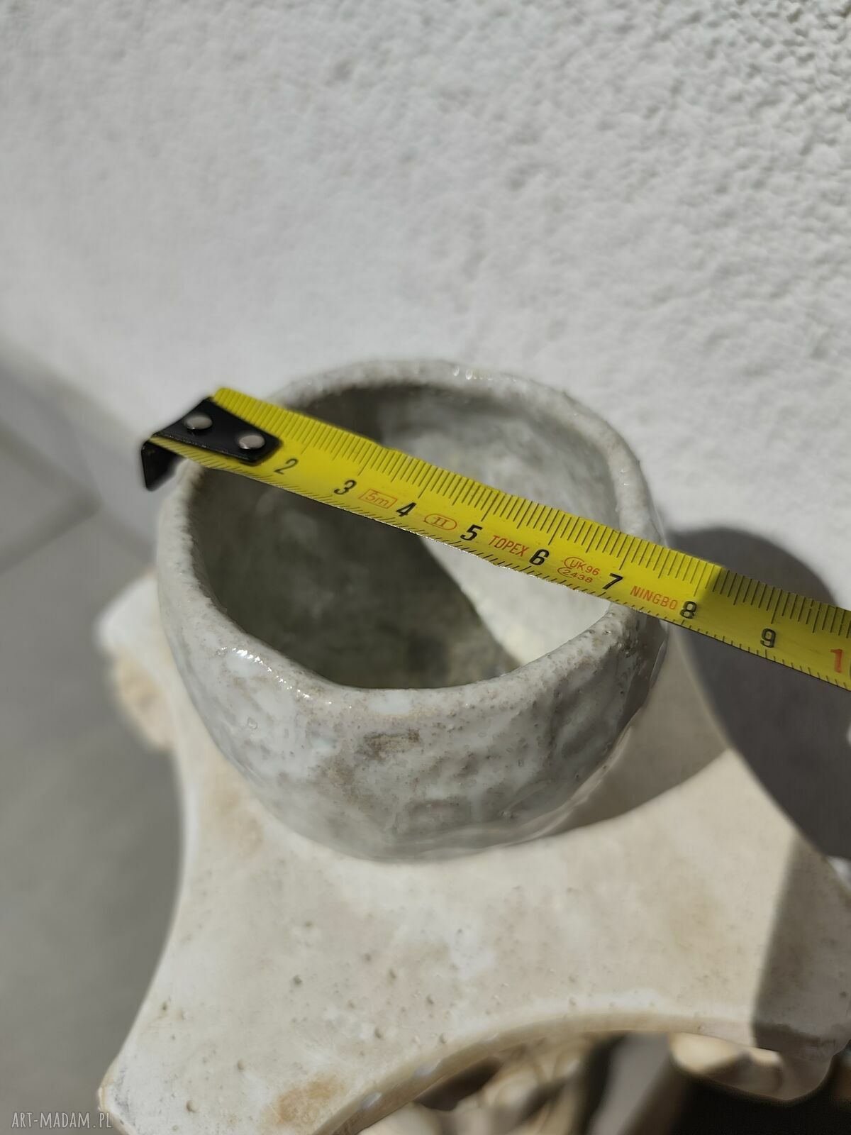 Osłonka ceramiczna do doniczki - ręcznie szkliwiona donica