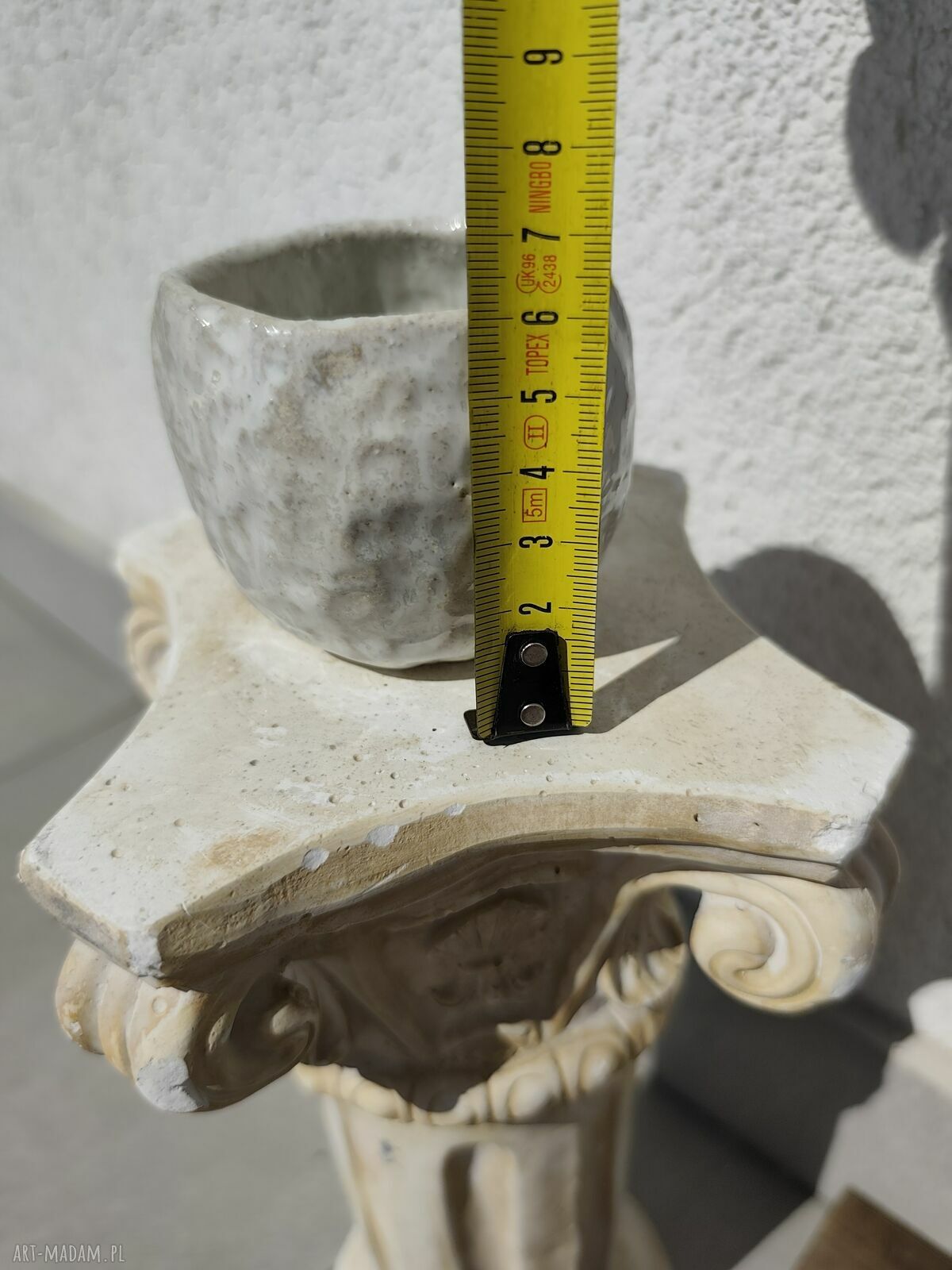 Osłonka ceramiczna do doniczki - ręcznie szkliwiona donica