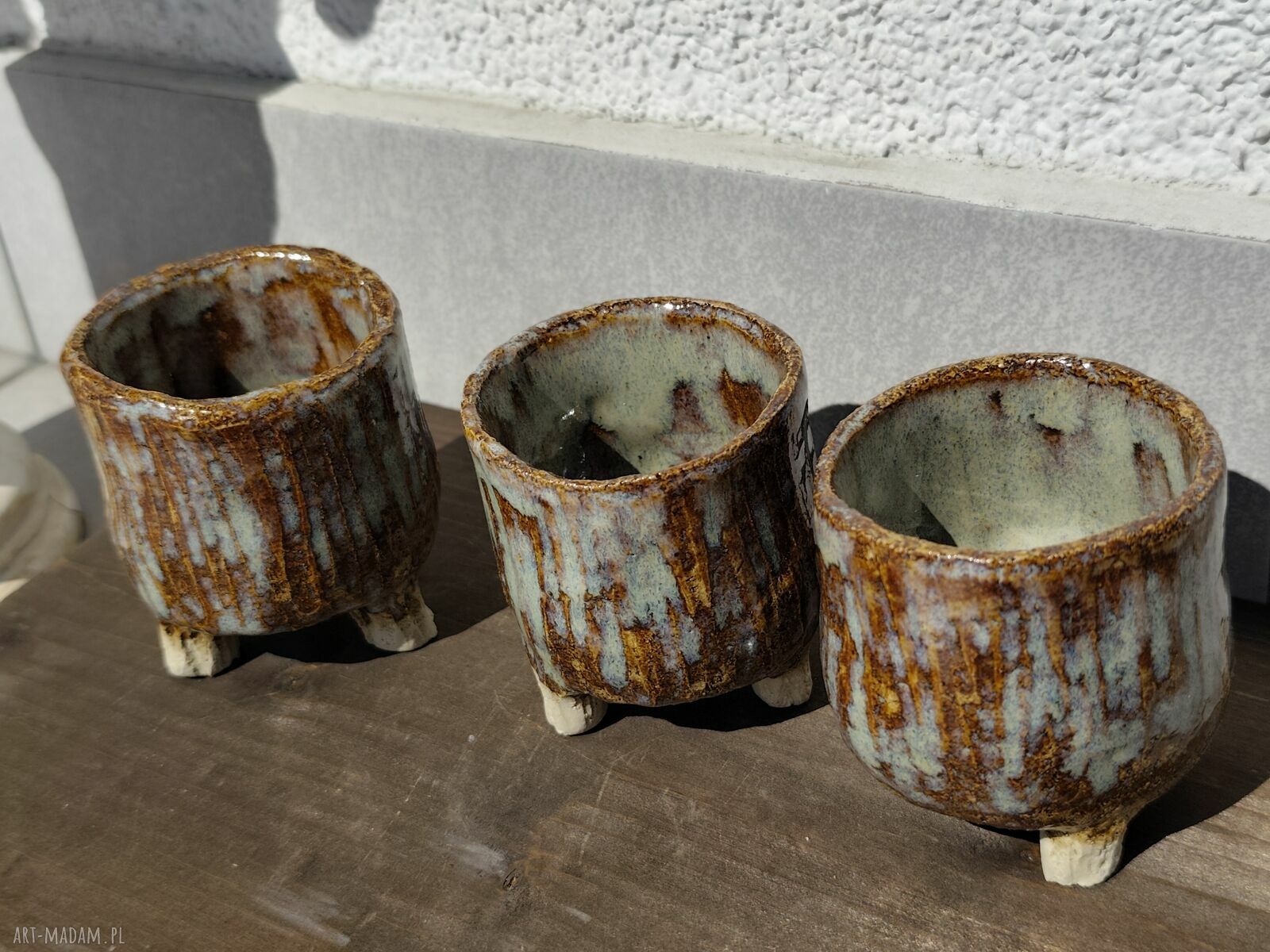 Doniczka - osłonka ceramiczna dla niej - rękodzieło Wolna Chwila
