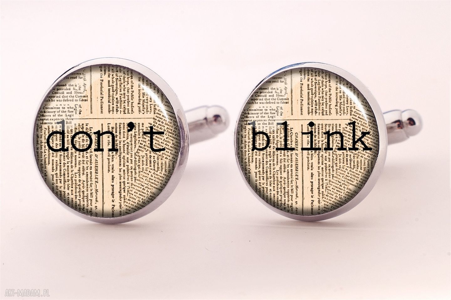 Dont blink spinki mankietów doctor who serial chłopak ręcznie