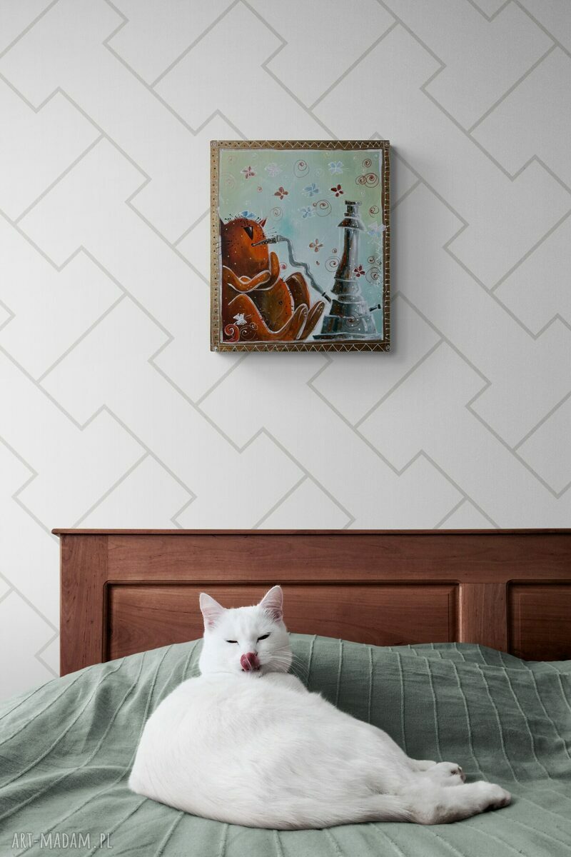 Obraz giclee "Don't Worry, Be Happy" na płótnie Canvas - koty
